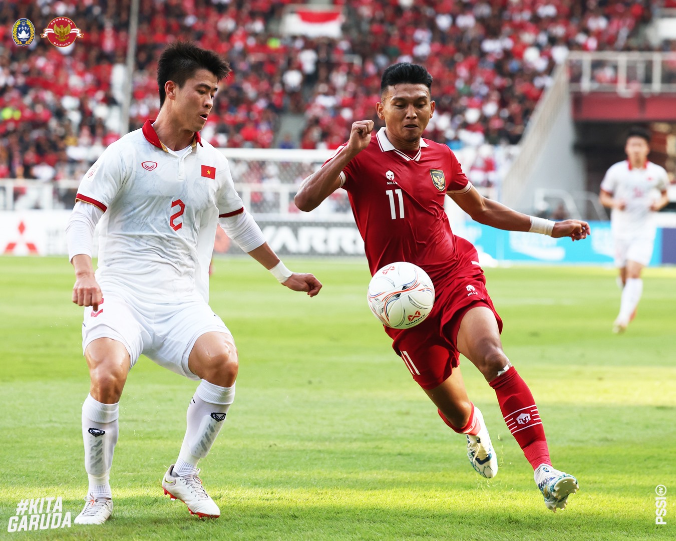Tuyển Indonesia sẽ có lợi thế lớn để vào chung kết AFF Cup 2022 nếu ghi bàn vào lưới tuyển Việt Nam tại sân Mỹ Đình. Ảnh: PSSI