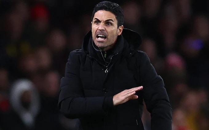 Arteta có thể phần nào yên tâm với hàng thủ của Arsenal.  Ảnh: AFP