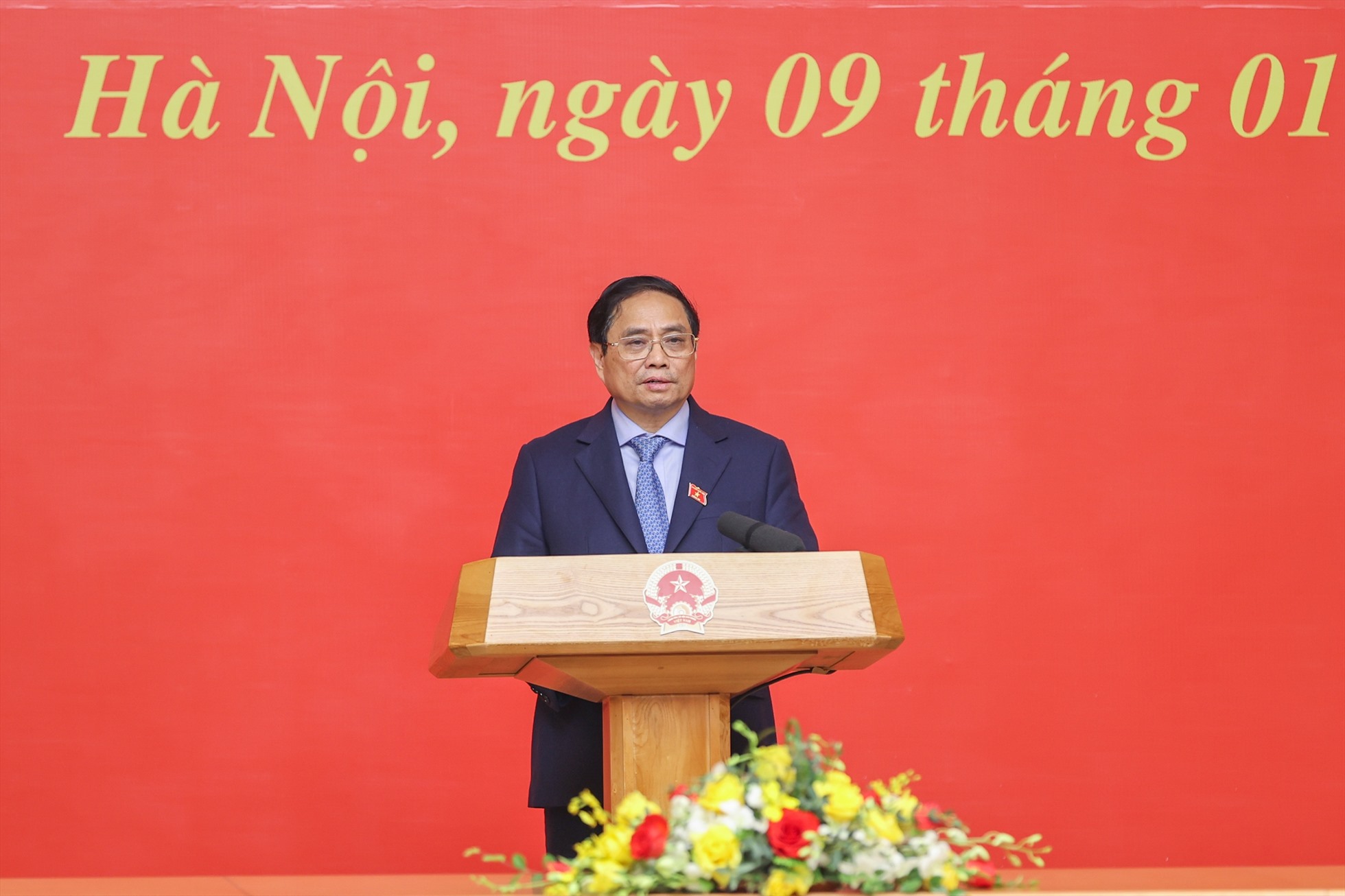 Thủ tướng Chính phủ Phạm Minh Chính phát biểu tại buổi lễ. Ảnh: Nhật Bắc