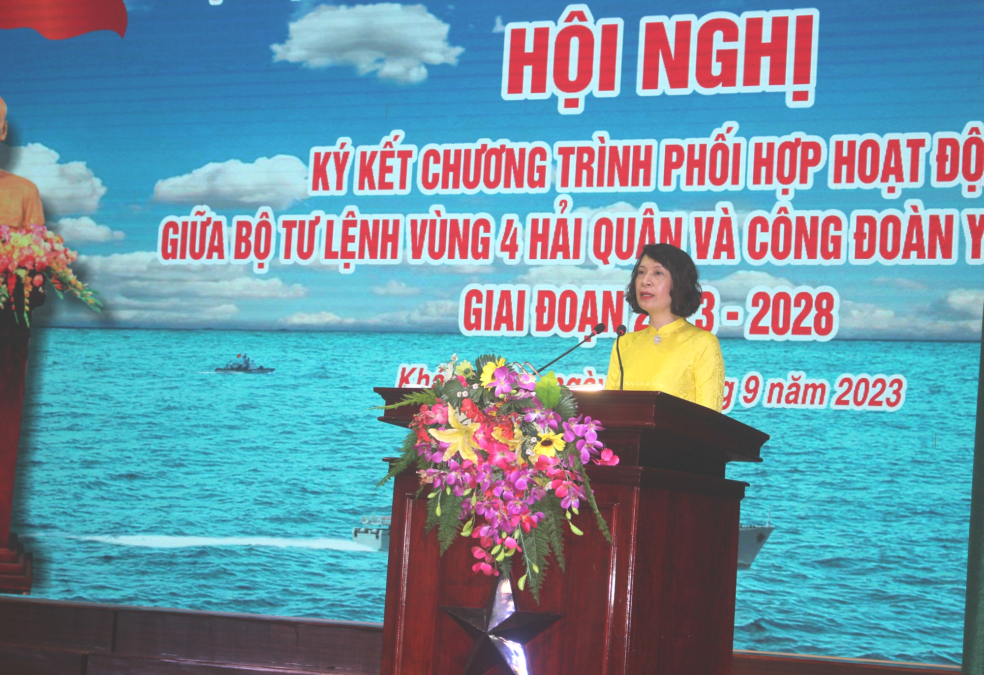 PGS.TS. Nguyễn Thị Liên Hương - Thứ trưởng Bộ Y phát biểu tại chương trình.Ảnh Công Đoàn Y Tế