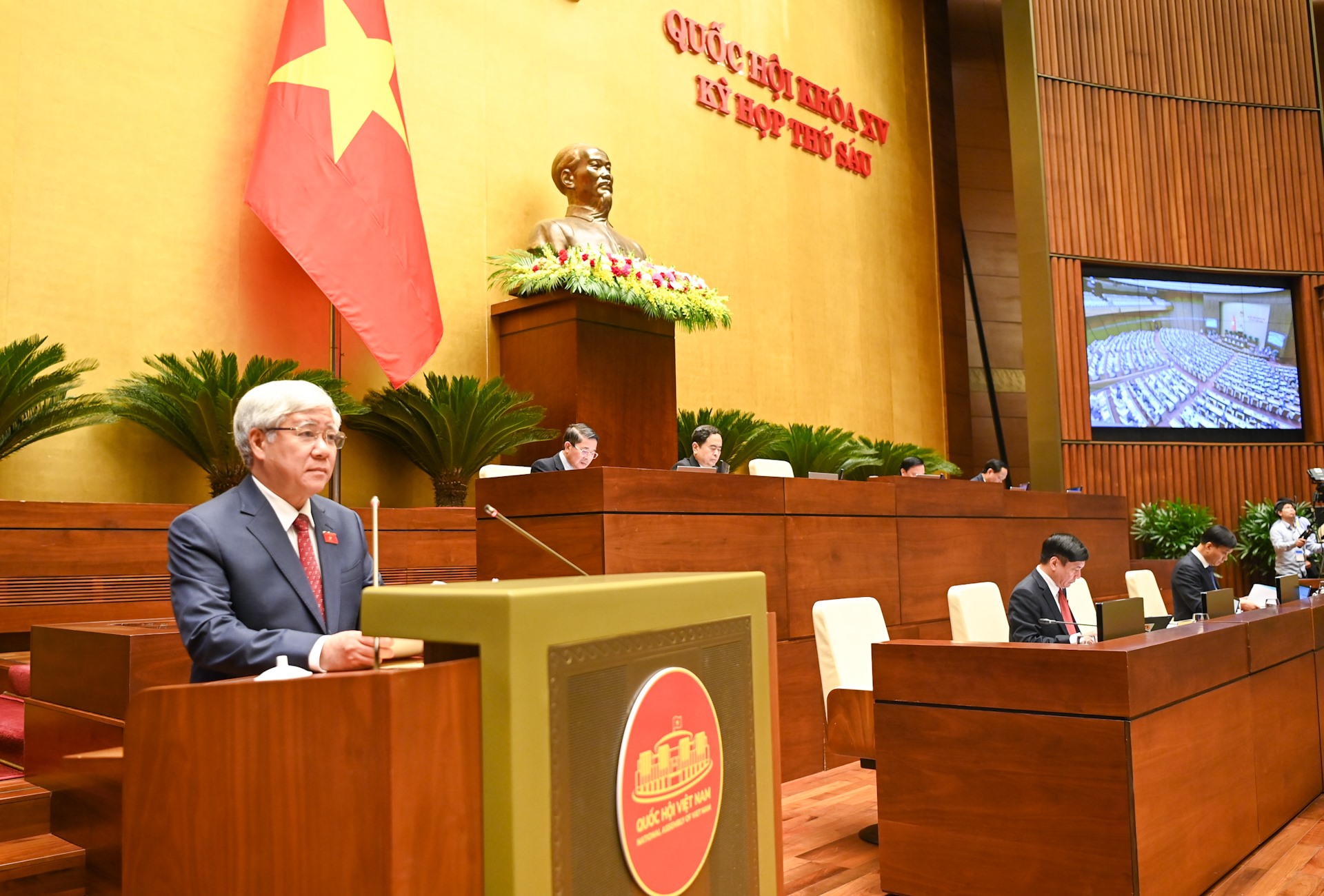 Chủ tịch Ủy ban Trung ương Mặt trận Tổ quốc Việt Nam Đỗ Văn Chiến. Ảnh: Phạm Thắng/VPQH