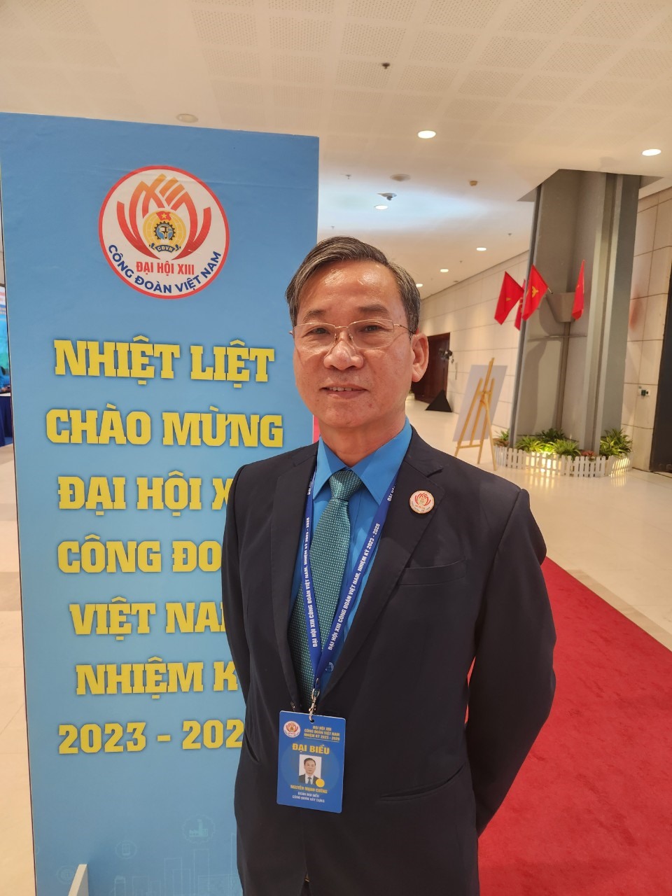 Chủ tịch Công đoàn Tổng Công ty Vinaconex Nguyễn Mạnh Cường. Ảnh: Đặng Tiến