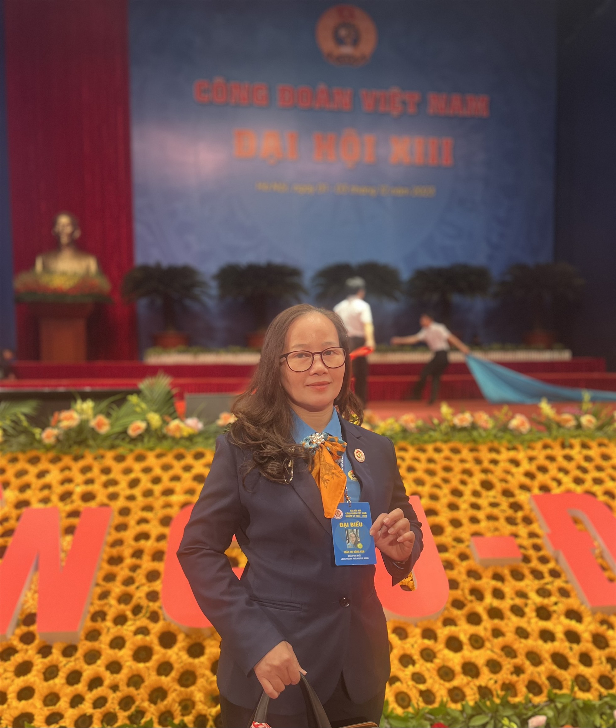Bà Trần Thị Hồng Vân - Chủ tịch CĐCS Công ty TNHH Nissei Electric Việt Nam (TPHCM). Ảnh: Đỗ Phương