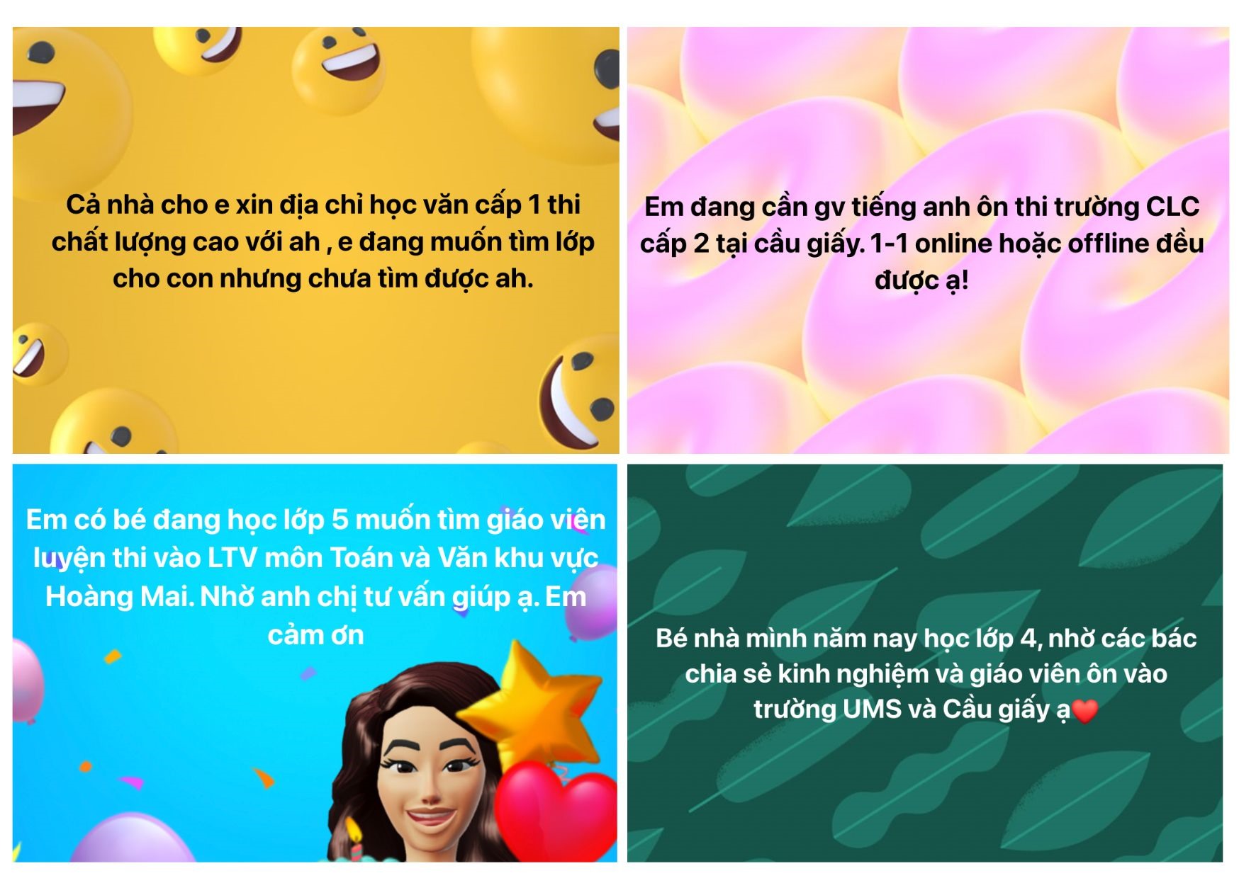 Nhiều phụ huynh tìm các lớp luyện thi vào lớp 6 cho con khi con mới chỉ học lớp 4. Đồ hoạ: Vân Trang