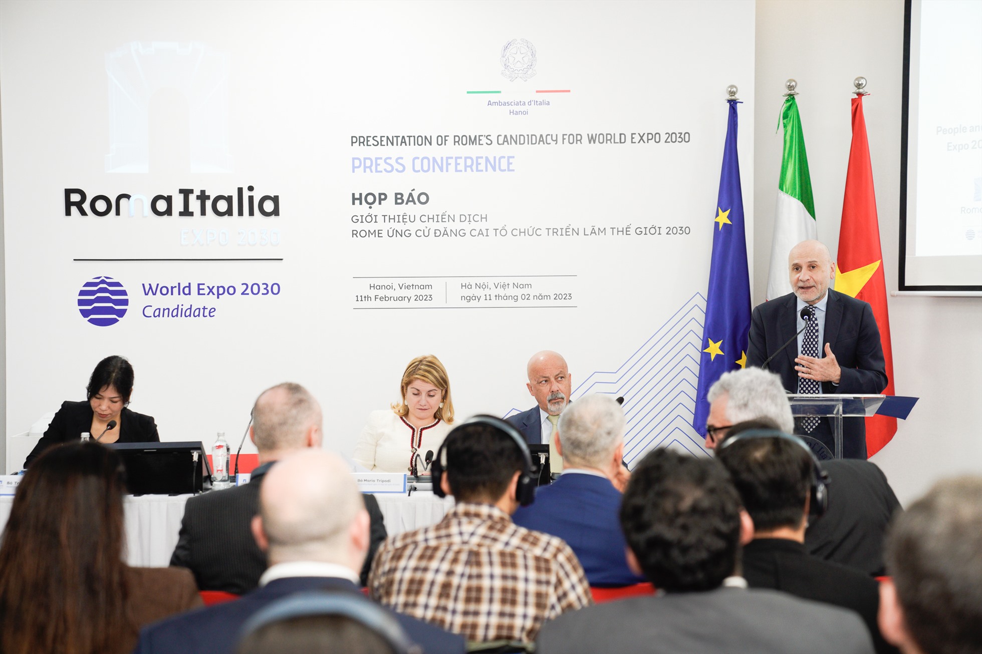 Họp báo giới thiệu chiến dịch thủ đô Roma ứng cử đăng cai tổ chức World Expo 2030.