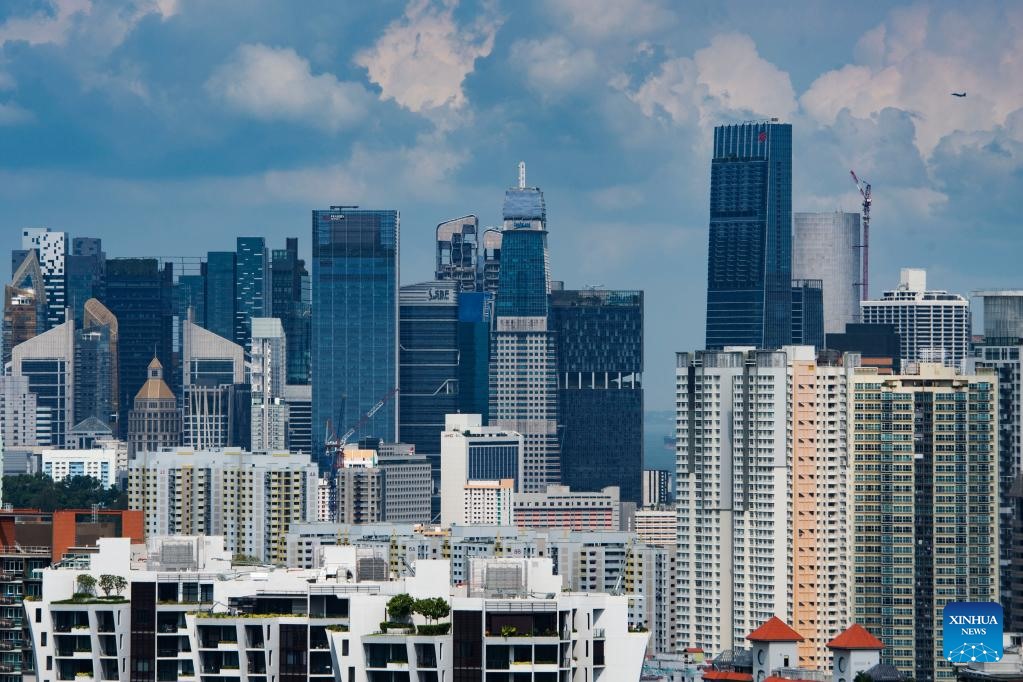 Các toà nhà chọc trời ở Singapore. Ảnh: Xinhua