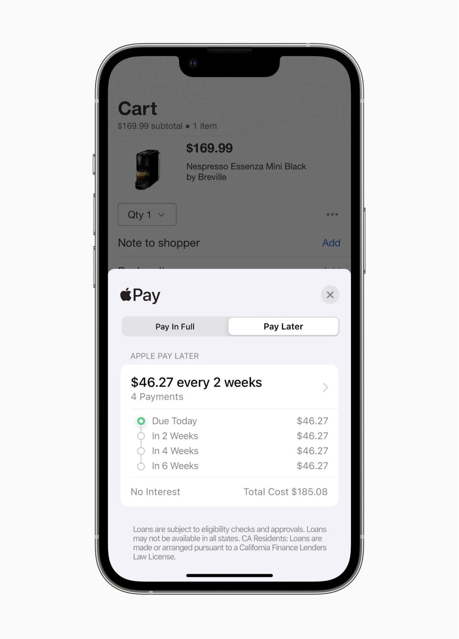 Apple Pay Later sẽ chia mức tiền cần thanh toán thành nhiều đợt. Ảnh: Apple