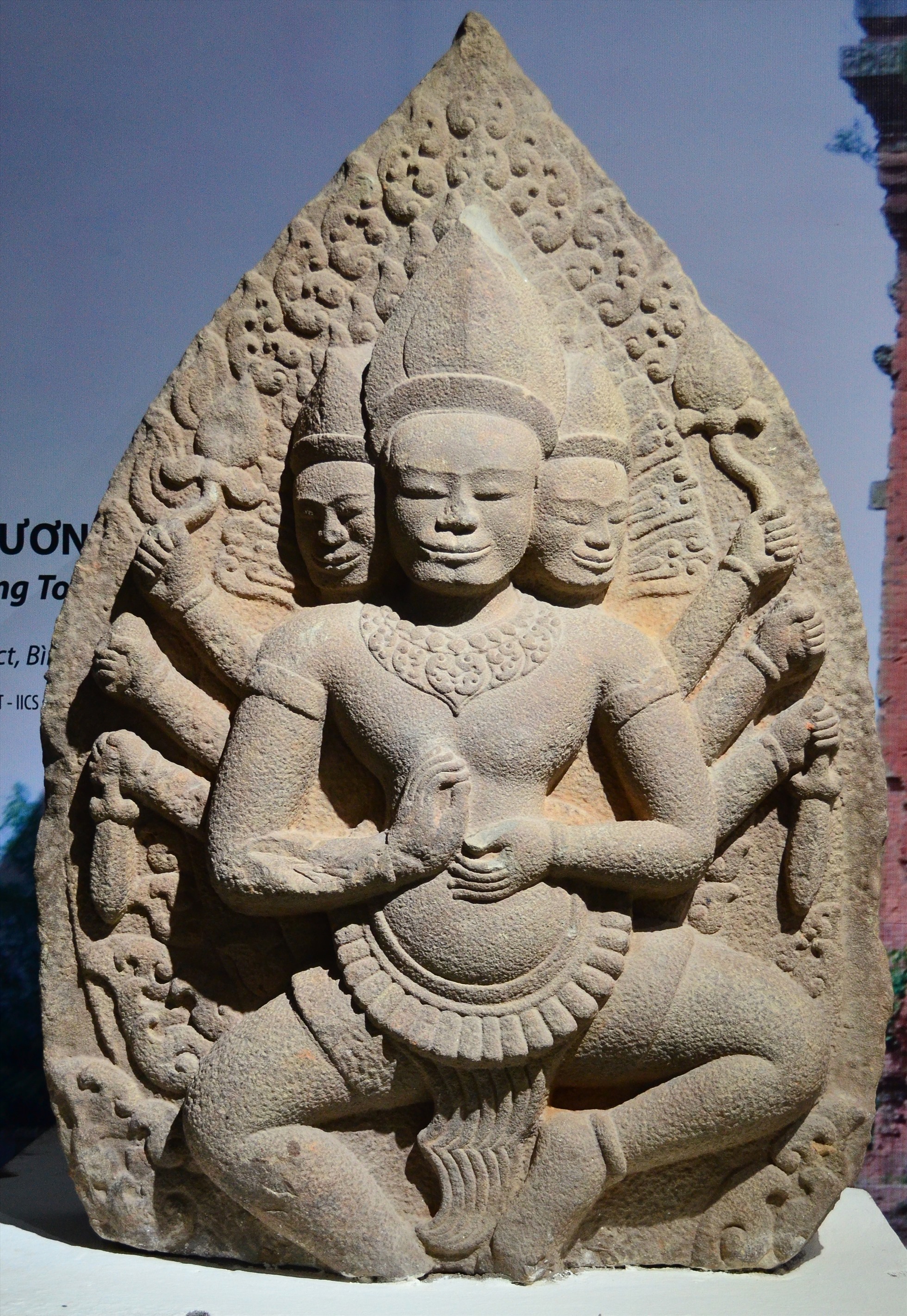 Phù điêu thần Brahma là bảo vật quốc gia năm 2016. Ảnh: Nguyễn Hữu Mạnh