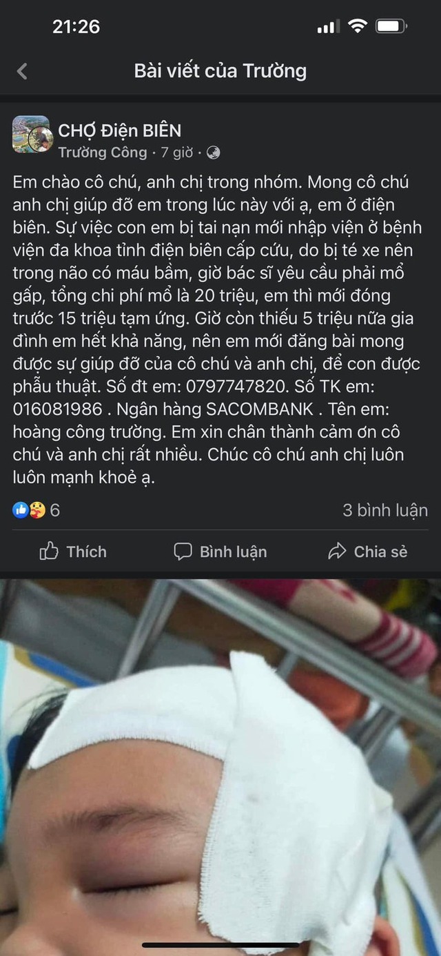 Bệnh viện đa khoa tỉnh Điện Biên khẳng định: Bài đăng tải trên facebook hoàn toàn sai sự thật; giấy xác nhận cũng là giả mạo.