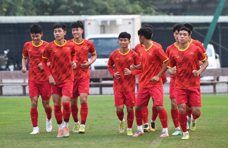 U20 Việt Nam chuẩn bị lên đường sang UAE tập huấn, chuẩn bị cho vòng chung kết U20 Châu Á 2023. Ảnh: VFF