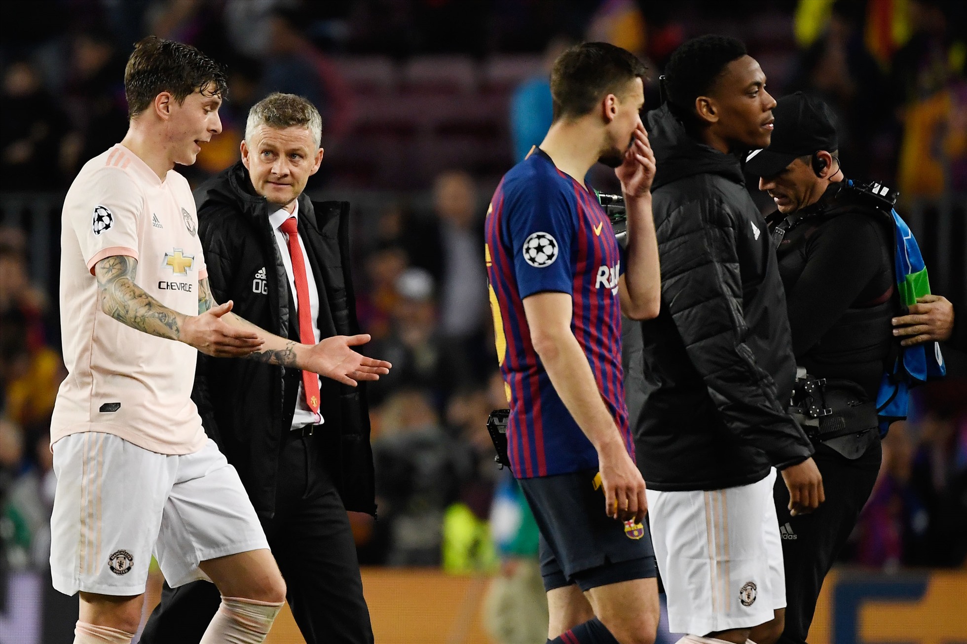 Man United và Barca từng chạm trán nhau cách đây chưa lâu khi “Quỷ đỏ” còn được dẫn dắt bởi Ole Solsa. Ảnh: AFP