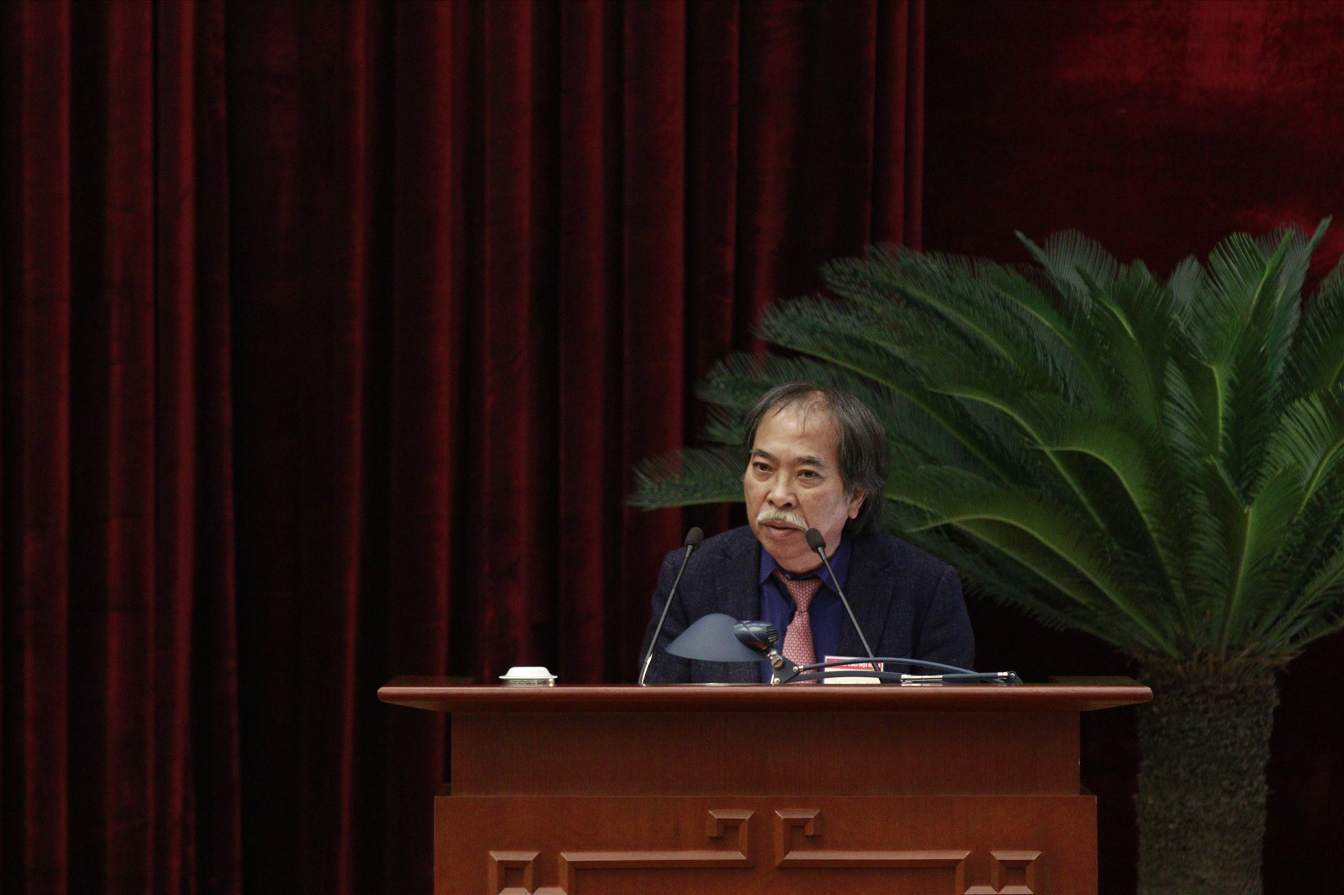 Chủ tịch Hội Nhà văn Việt Nam Nguyễn Quang Thiều. Ảnh: T.Vương