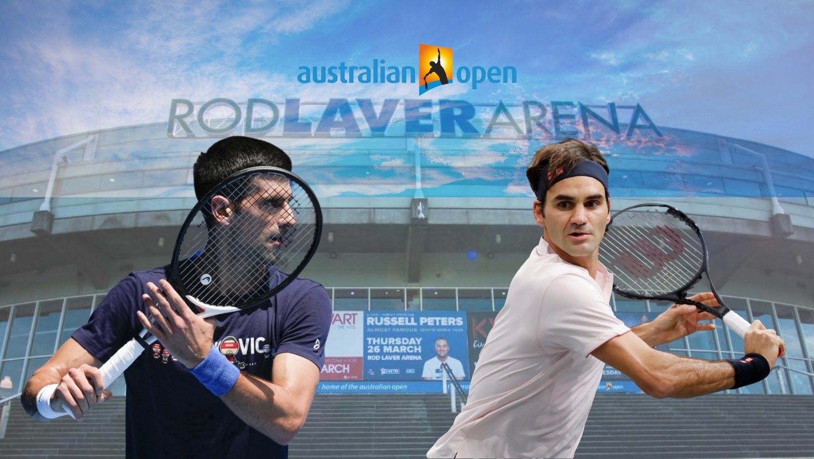 Novak Djokovic lập kỷ lục 10 lần vô địch Australian Open nhưng vẫn kém Roger Federer về số trận thắng tại Rod Laver Arena. Đồ họa: Lê Vinh