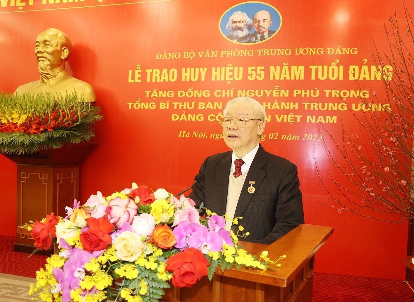 Tổng Bí thư Nguyễn Phú Trọng phát biểu tại buổi lễ. Ảnh: Trí Dũng