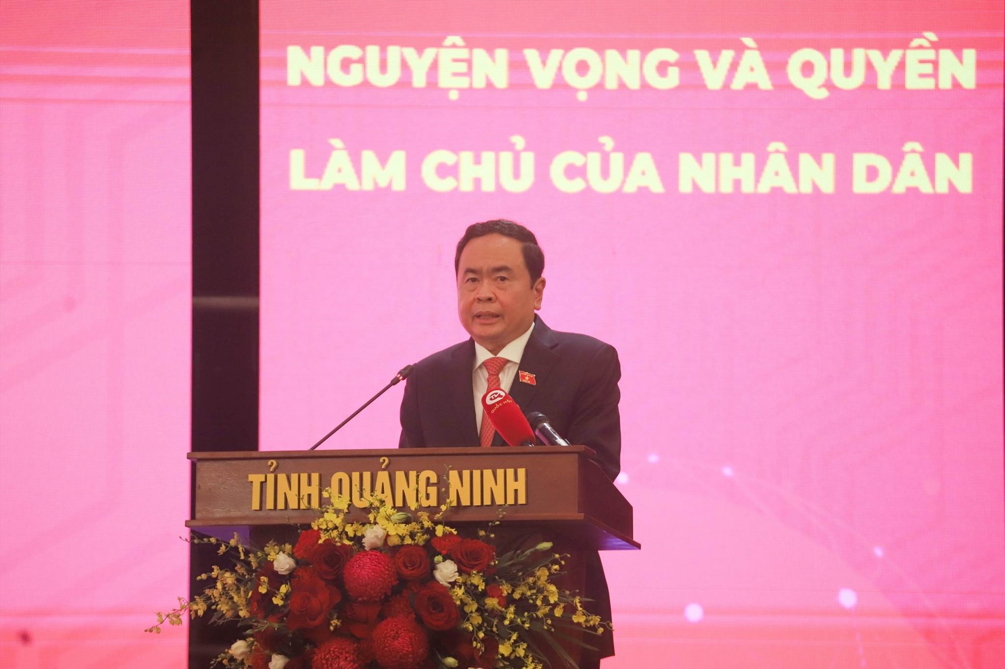 Phó Chủ tịch Thường trực Quốc hội Trần Thanh Mẫn phát biểu khai mạc hội nghị. Ảnh: Hữu Chánh