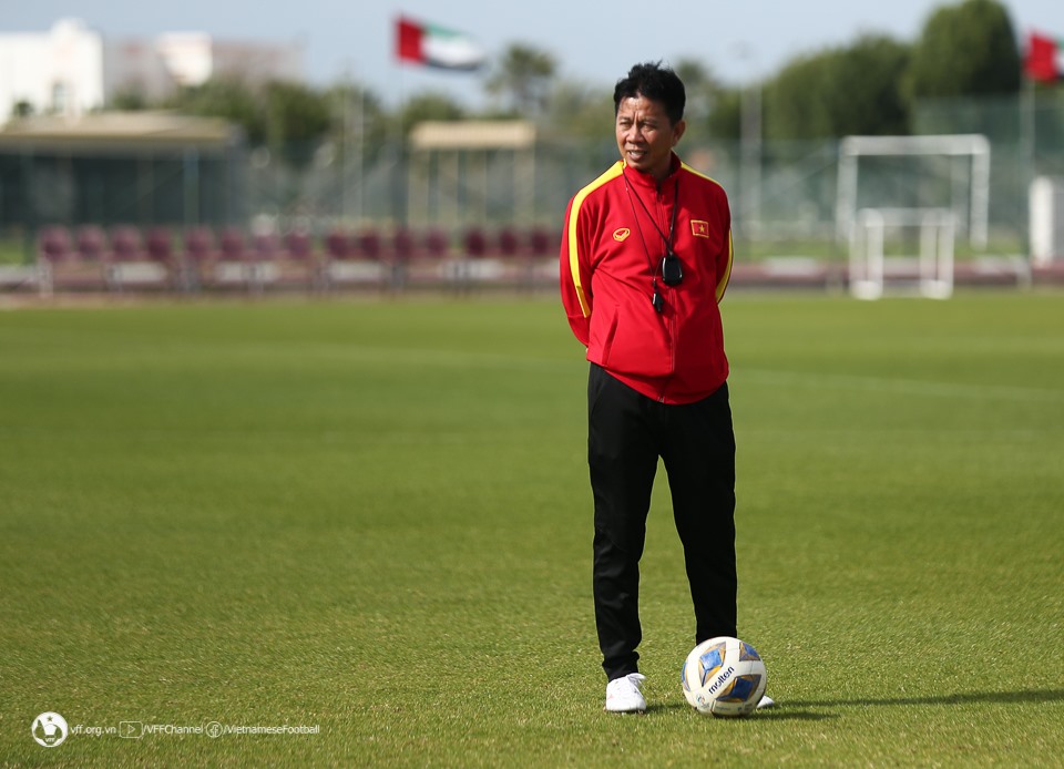 Huấn luyện viên Hoàng Anh Tuấn chú trọng rèn thể lực và kỹ chiến thuật của U20 Việt Nam, đặc biệt thông qua các trận đấu giao hữu. Ảnh: VFF
