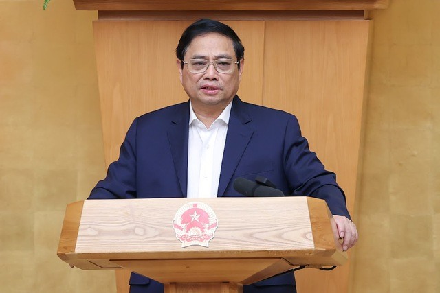 Thủ tướng Phạm Minh Chính phát biểu tại phiên họp. Ảnh: Nhật Bắc