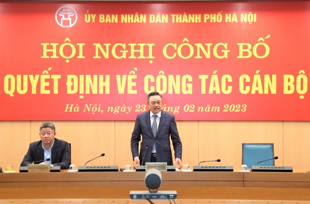 Chủ tịch UBND thành phố Hà Nội Trần Sỹ Thanh phát biểu tại buổi lễ. Ảnh: Tiến Thành