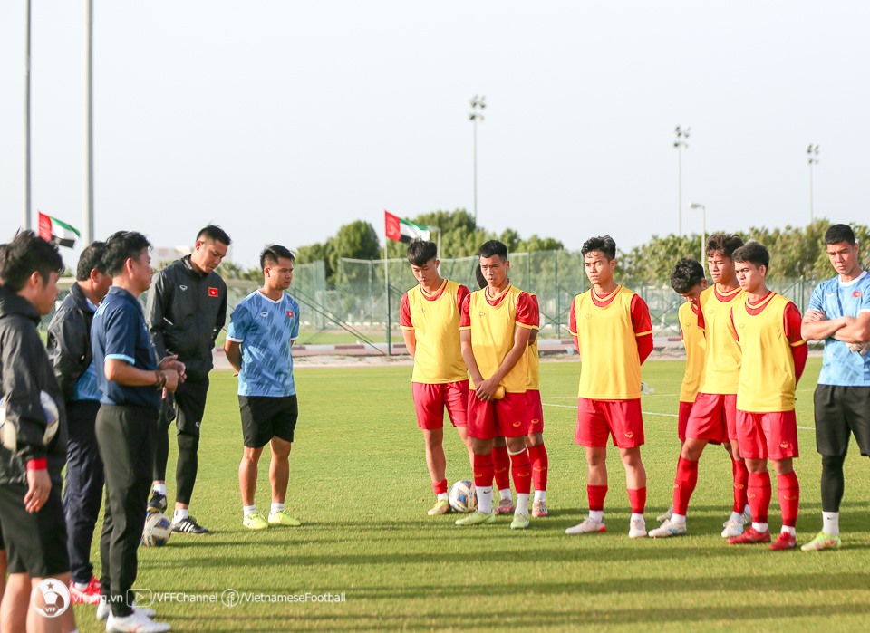 U20 Việt Nam dưới sự dẫn dắt của huấn luyện viên Hoàng Anh Tuấn. Ảnh: VFF