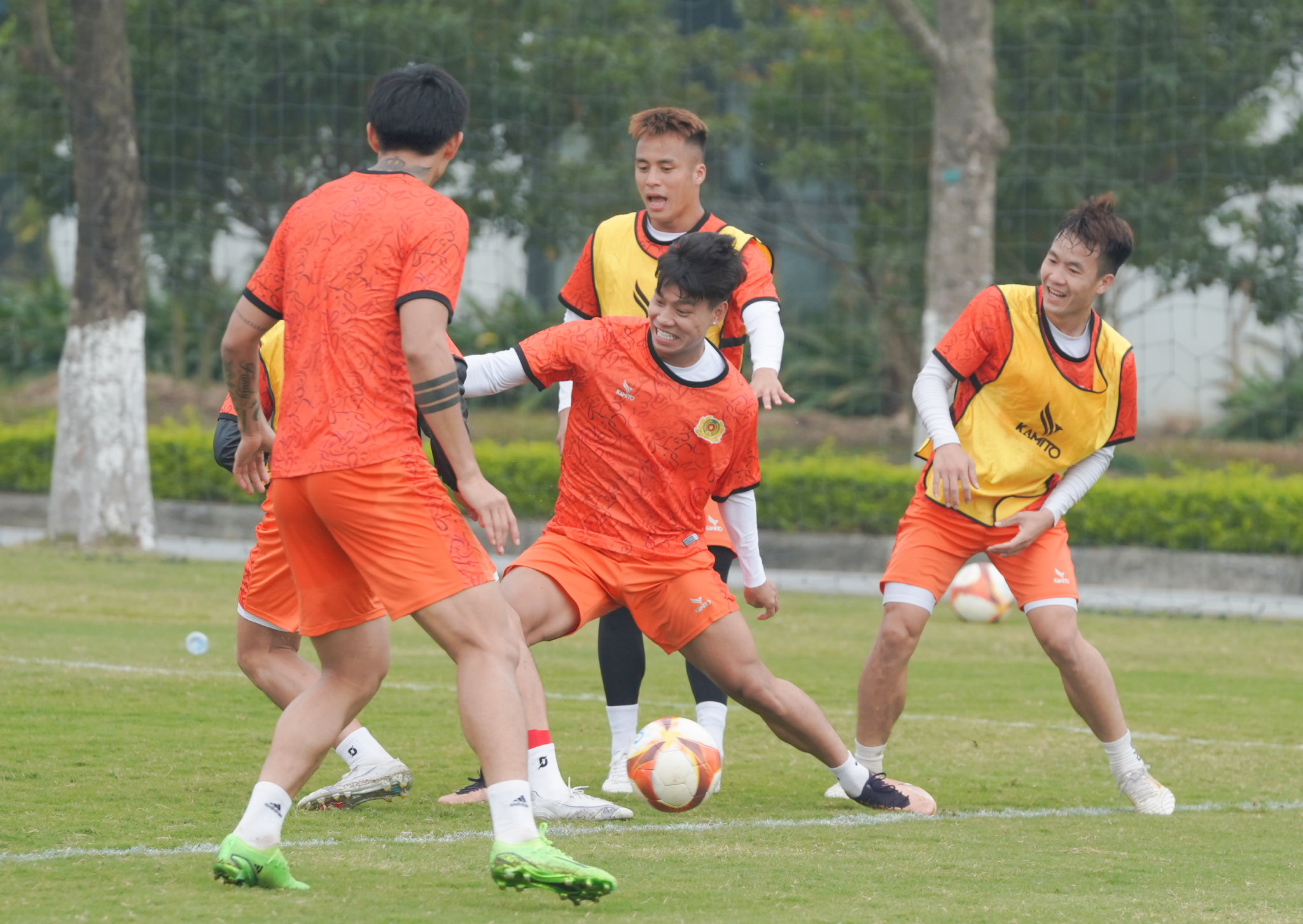 Đội Công an Hà Nội quyết tâm cải thiện thành tích tại V.League 2023. Ảnh: CAHN FC