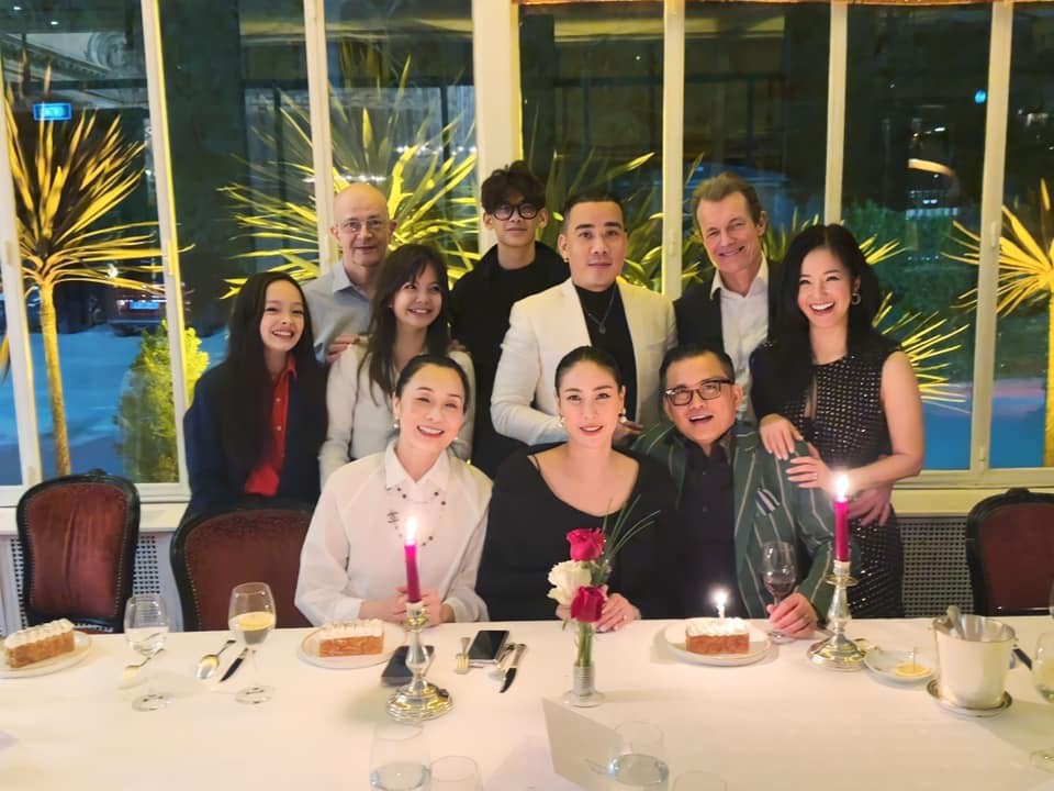 Hà Kiều Anh tổ chức sinh nhật cho ông xã tại nhà hàng Pháp sang trọng. Ảnh: Facebook nhân vật