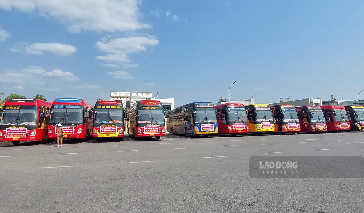 Có 19 xe khách bỏ chuyến vào chiều 25.2 tại Bến xe khách tỉnh Điện Biên.