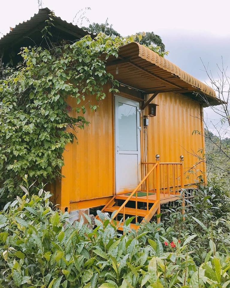 Bungalow container trở thành điểm nhấn độc đáo. Ảnh: Mộc Châu Arena Village