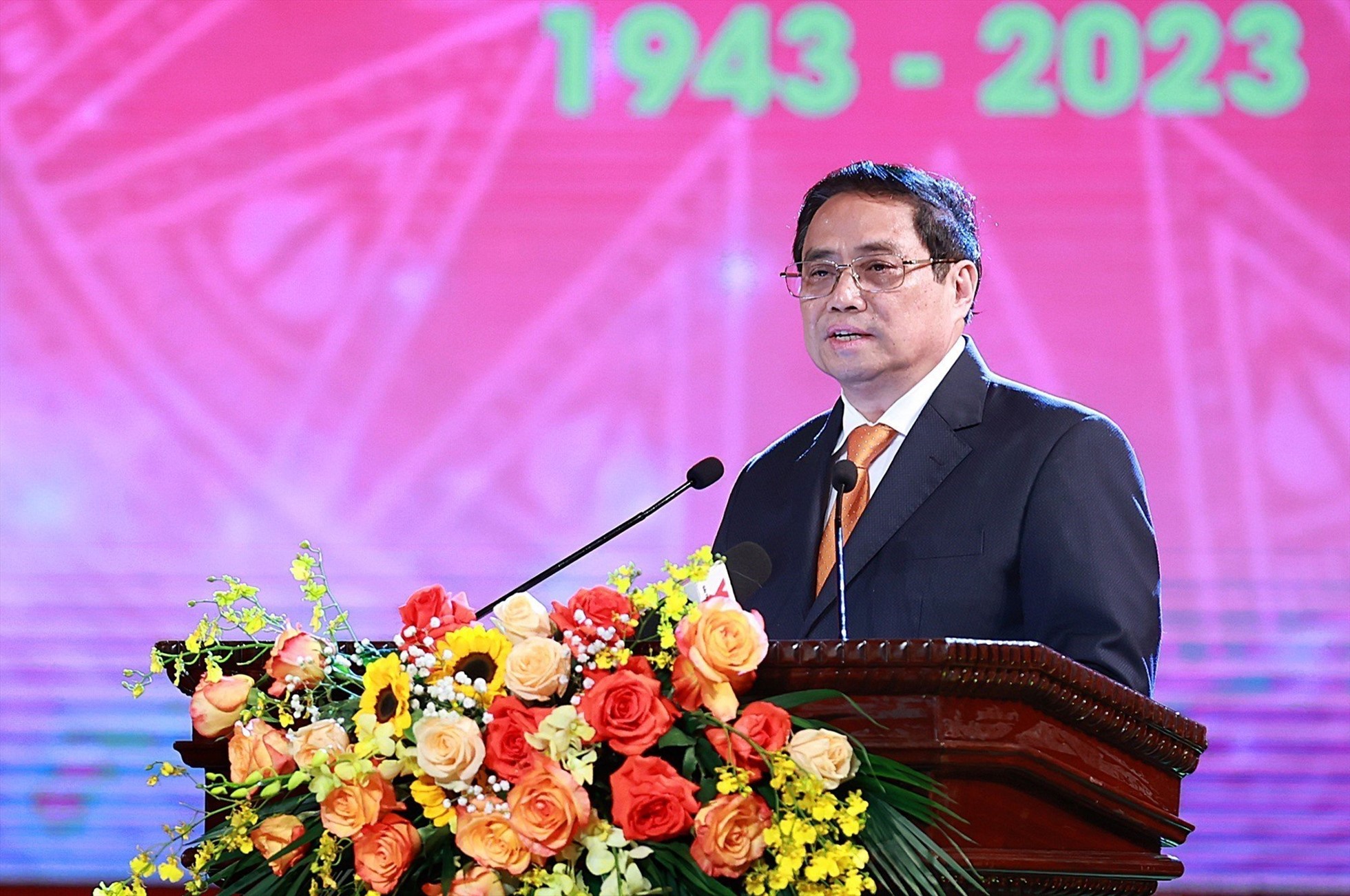 Thủ tướng Phạm Minh Chính phát biểu. Ảnh: TTXVN