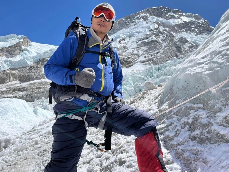Phan Thanh Nhiên 2 lần chinh phục đỉnh núi Everest. Ảnh: Facebook nhân vật