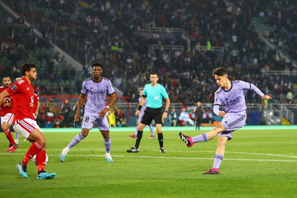 Cầu thủ trẻ Sergio Arribas ấn định chiến thắng 4-1. Ảnh: Real Madrid