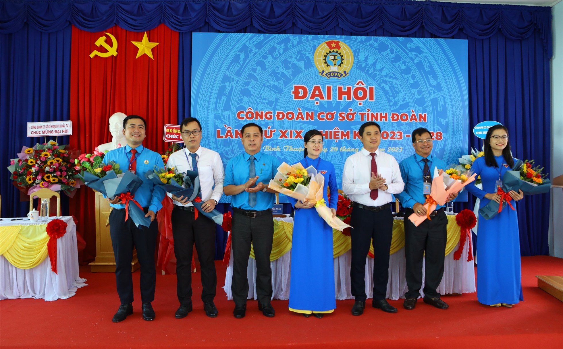 Ban Chấp hành CĐCS Tỉnh đoàn Bình Thuận nhiệm kỳ 2023 -2028. Ảnh: Duy Tuấn