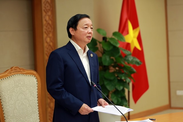 Phó Thủ tướng Trần Hồng Hà phát biểu tại cuộc họp. Ảnh: VGP/Minh Khôi
