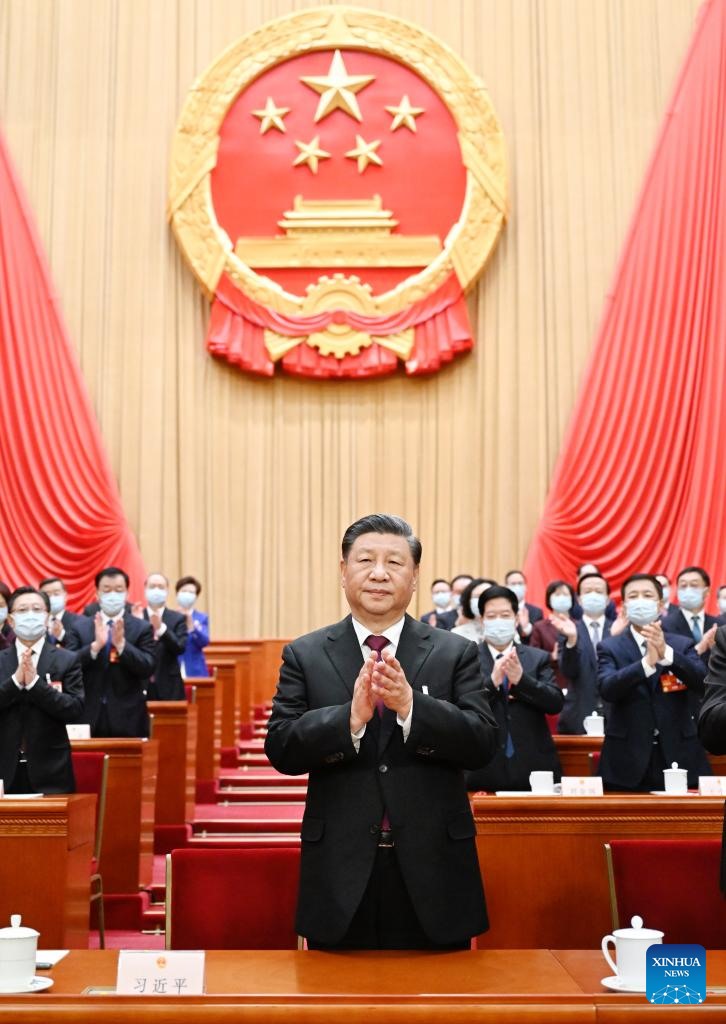 Ông Tập Cận Bình được bầu tiếp tục giữ chức Chủ tịch nước Cộng hòa Nhân dân Trung Hoa nhiệm kỳ 3 và Chủ tịch Quân ủy Trung ương Trung Quốc. Ảnh: Xinhua
