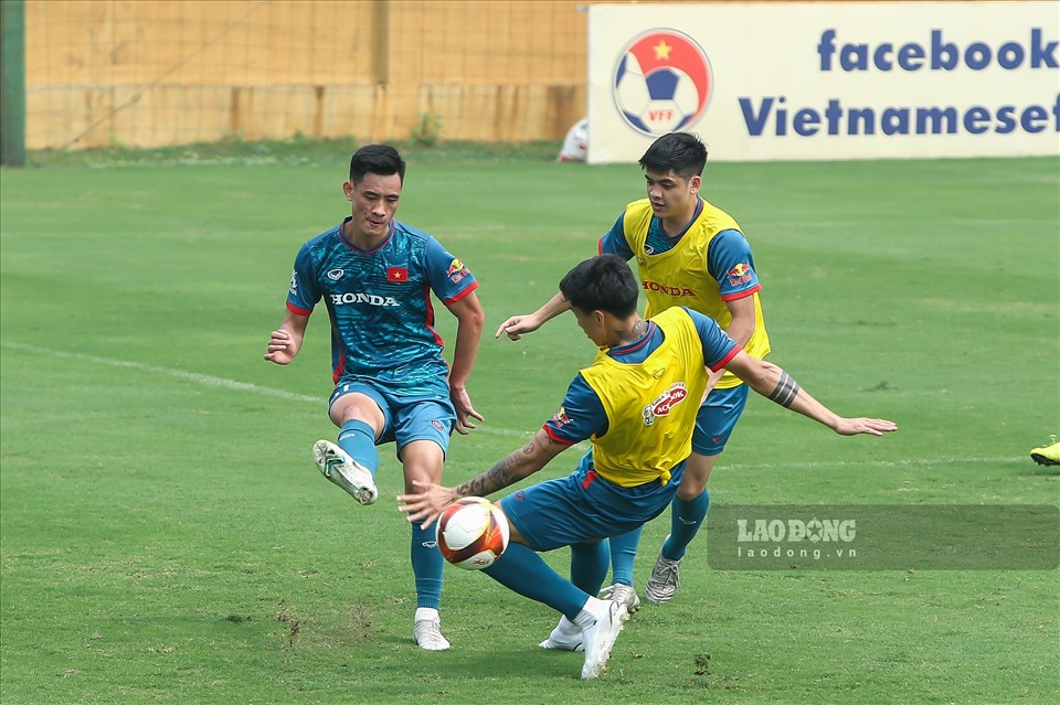 U23 và đội tuyển Việt Nam tập kín trong ngày 11.3. Ảnh: Minh Quân