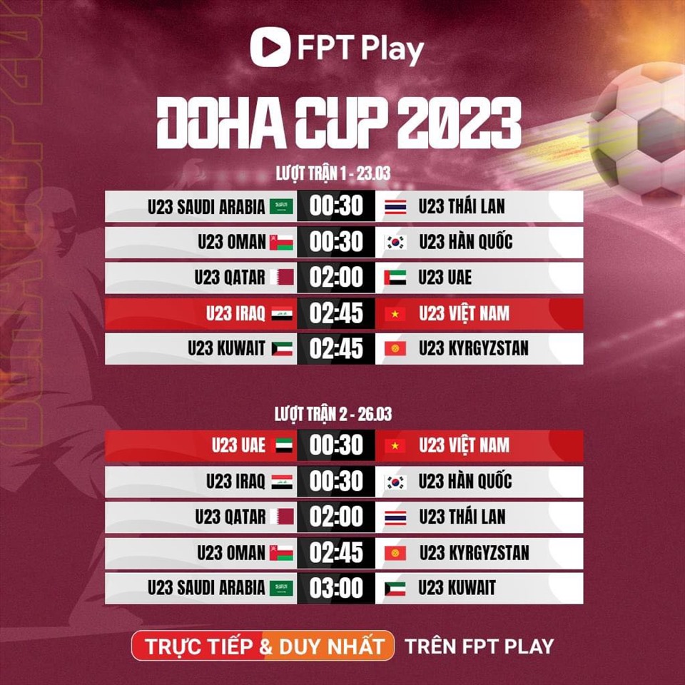 U23 Việt Nam gặp U23 Iraq và U23 UAE. Ảnh: FPT.