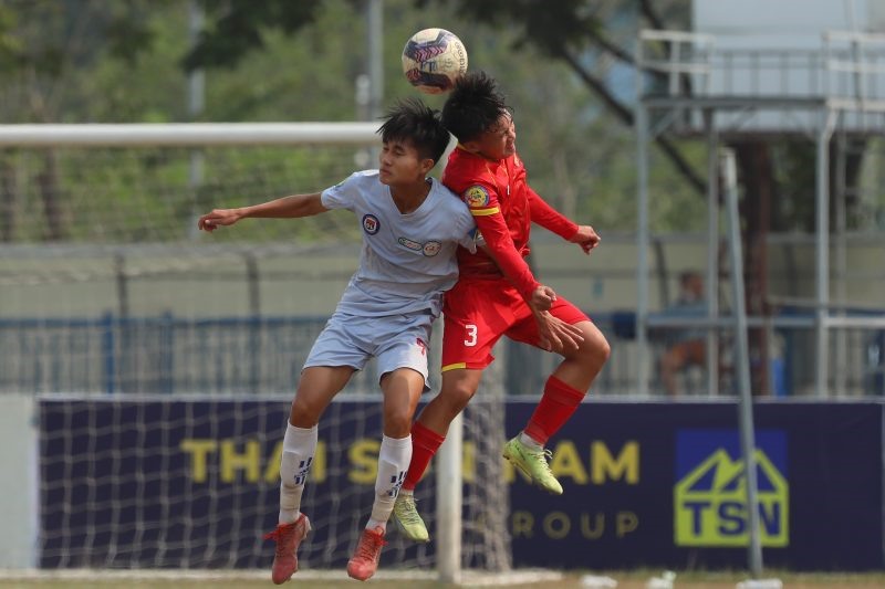 U17 Hồng Lĩnh Hà Tĩnh giành vé vào vòng tứ kết U17 Quốc gia với ngôi nhì bảng C. Ảnh: VFF