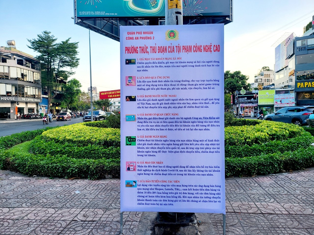 Công an Phường 2, quận Phú Nhuận (TPHCM) thông báo cảnh báo