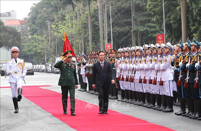 Chủ tịch nước Võ Văn Thưởng đến dự lễ tuyên dương.