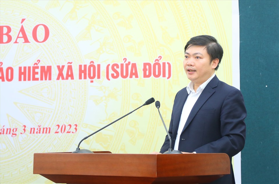 Ông Nguyễn Duy Cường - Phó Vụ trưởng Vụ Bảo hiểm xã hội. Ảnh: Lương Hạnh.