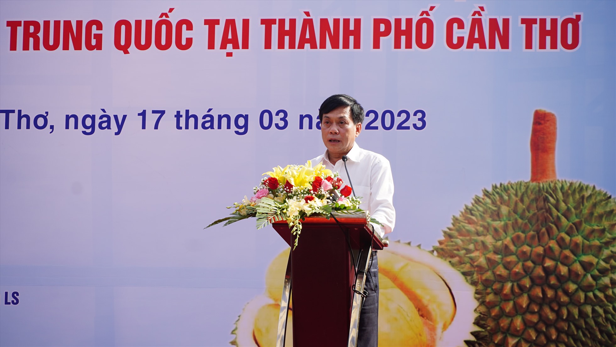 Phó Chủ tịch UBND TP. Cần Thơ Nguyễn Ngọc Hè phát biểu tại buổi lễ. Ảnh: Tạ Quang