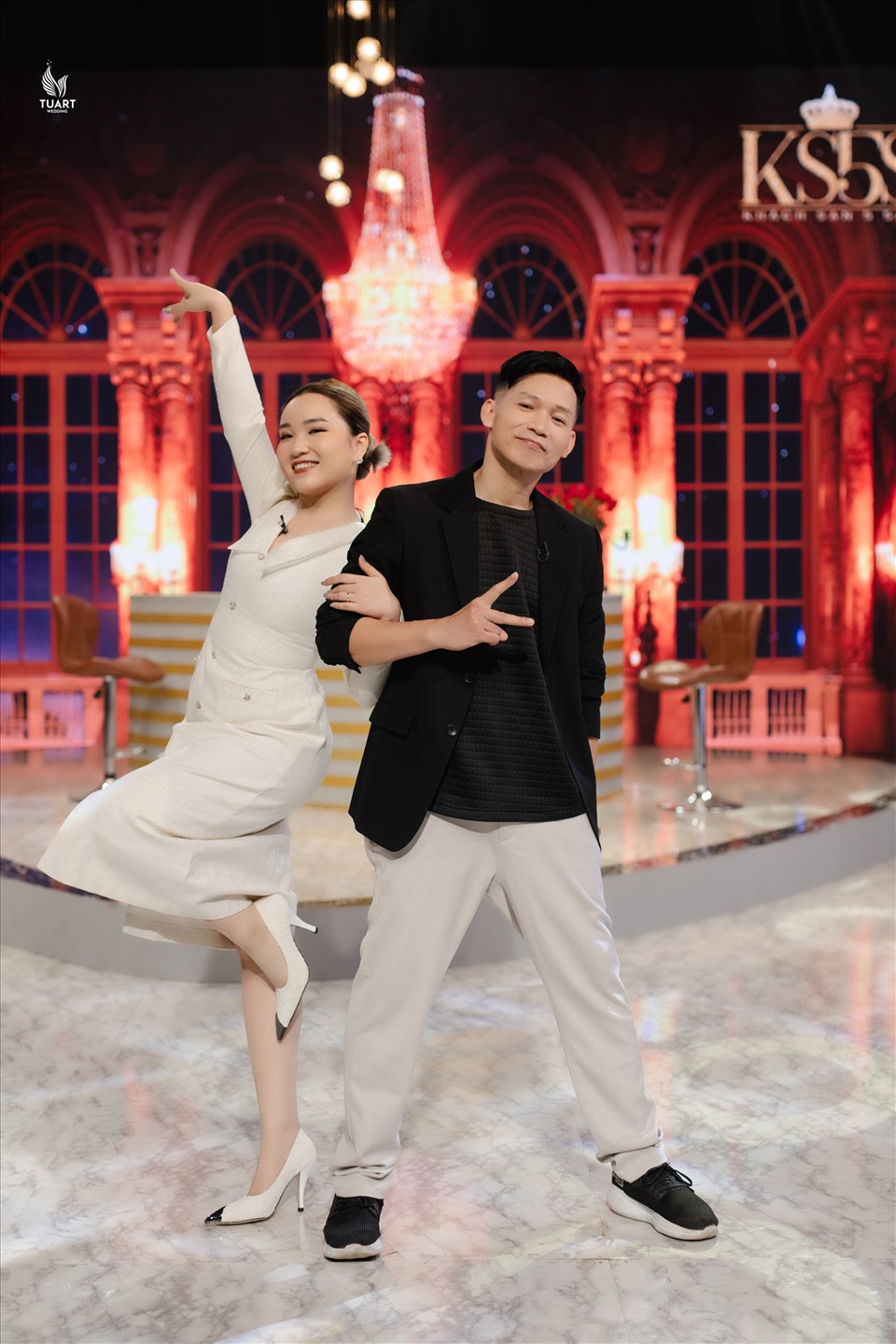 Viết Thành - Quỳnh Trang là cặp đôi nổi tiếng trong lĩnh vực biên đạo. Ảnh: VTV
