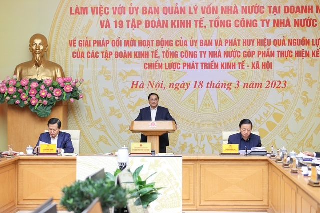 Thủ tướng Phạm Minh Chính chủ trì hội nghị. Ảnh: VGP