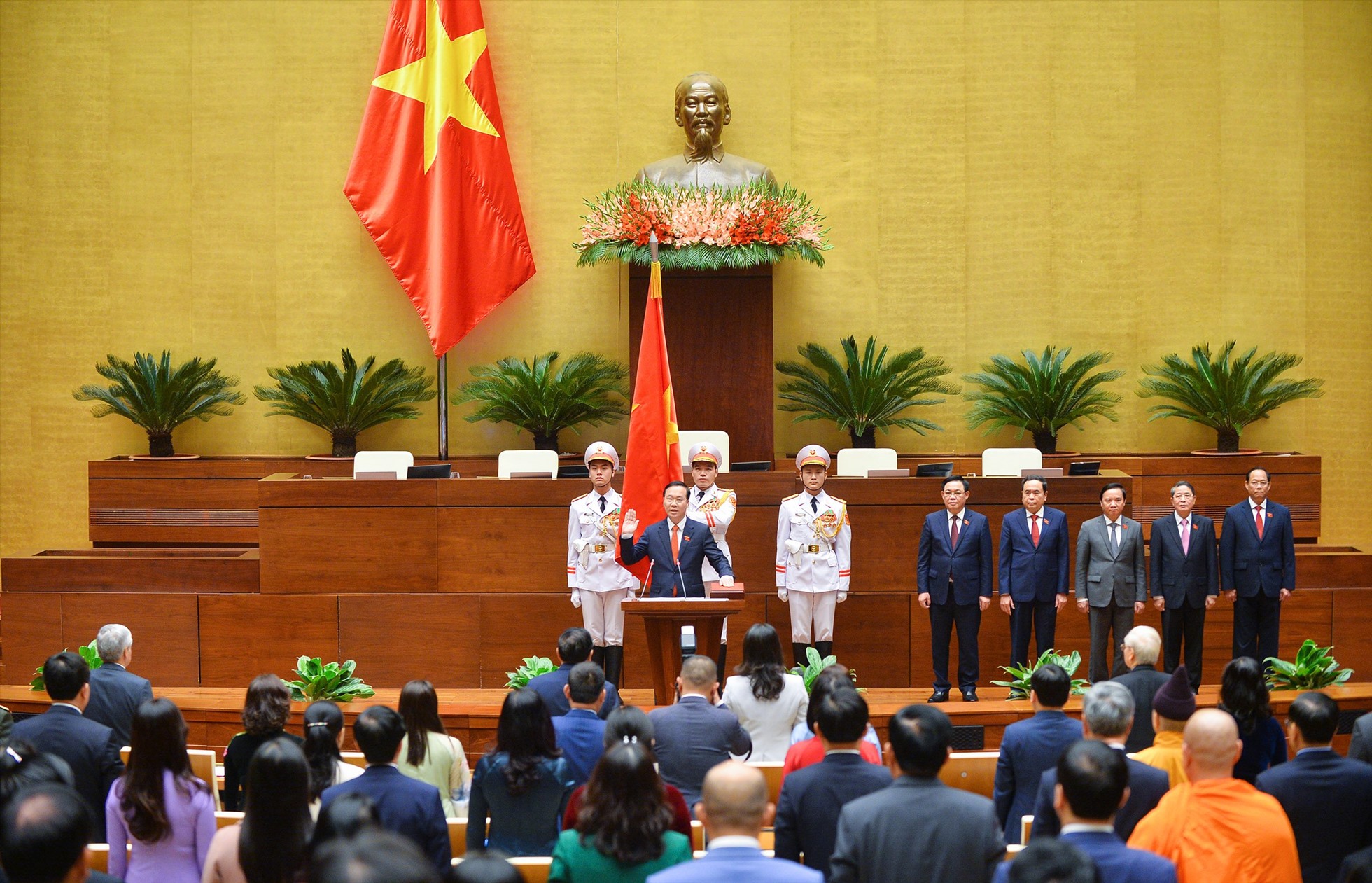 Chủ tịch nước Võ Văn Thưởng tuyên thệ trước Quốc hội và cử tri cả nước. Ảnh: QH