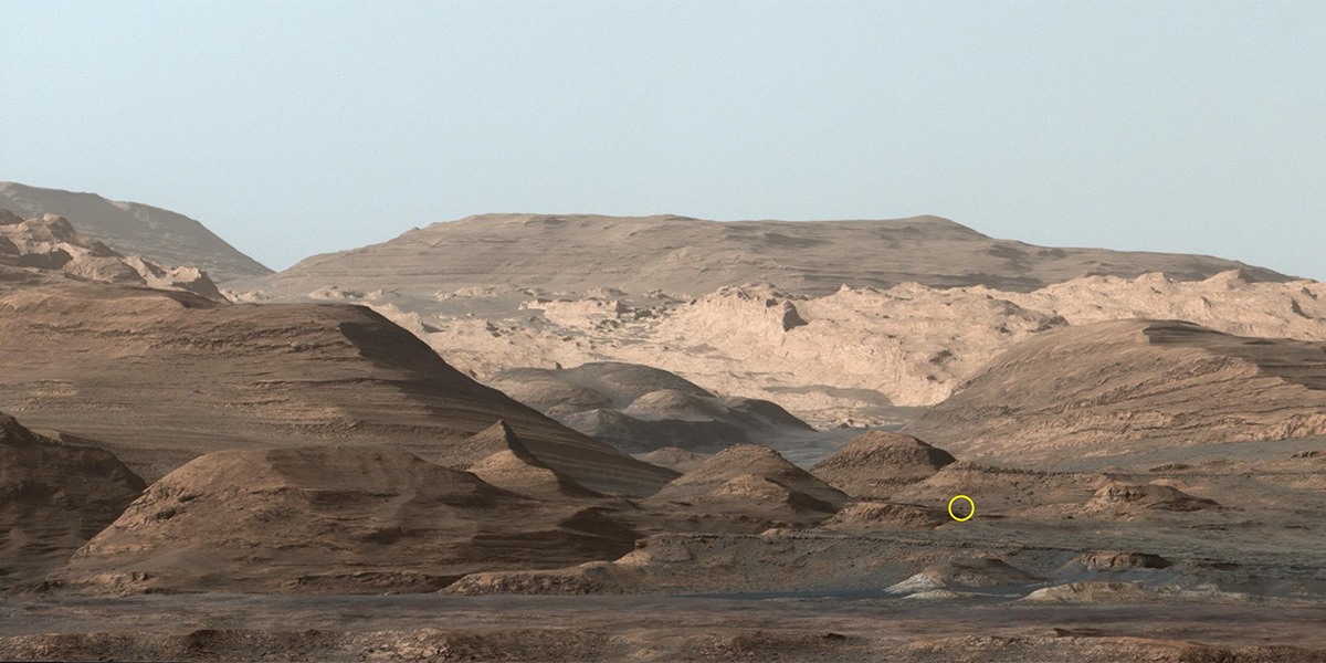 Một bức ảnh tàu thám hiểm Curiosity chụp trên sao Hoả vào ngày 15.9.2015. Ảnh: NASA