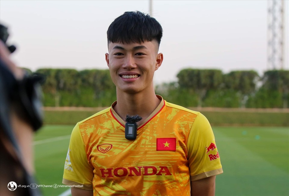 Tiền vệ Nguyễn Văn Trường muốn có màn trình diễn tốt nhất trong màu áo U23 Việt Nam tại Doha Cup 2023. Ảnh: VFF
