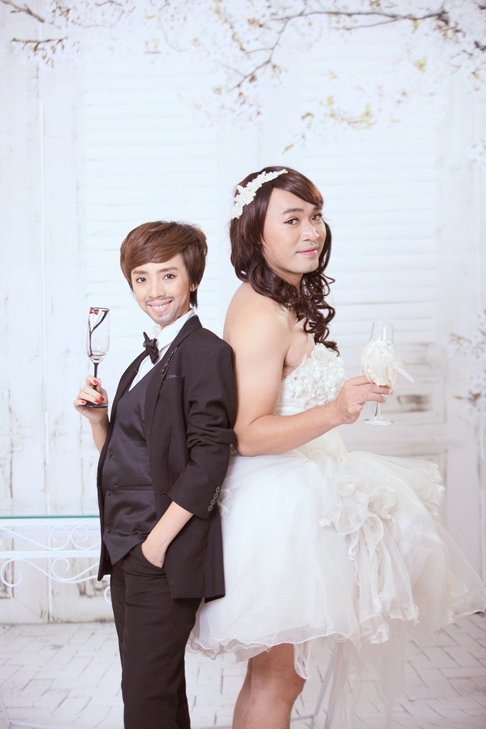 Bức ảnh cưới “để đời” của Thu Trang - Tiến Luật. Ảnh: Facebook Thu Trang