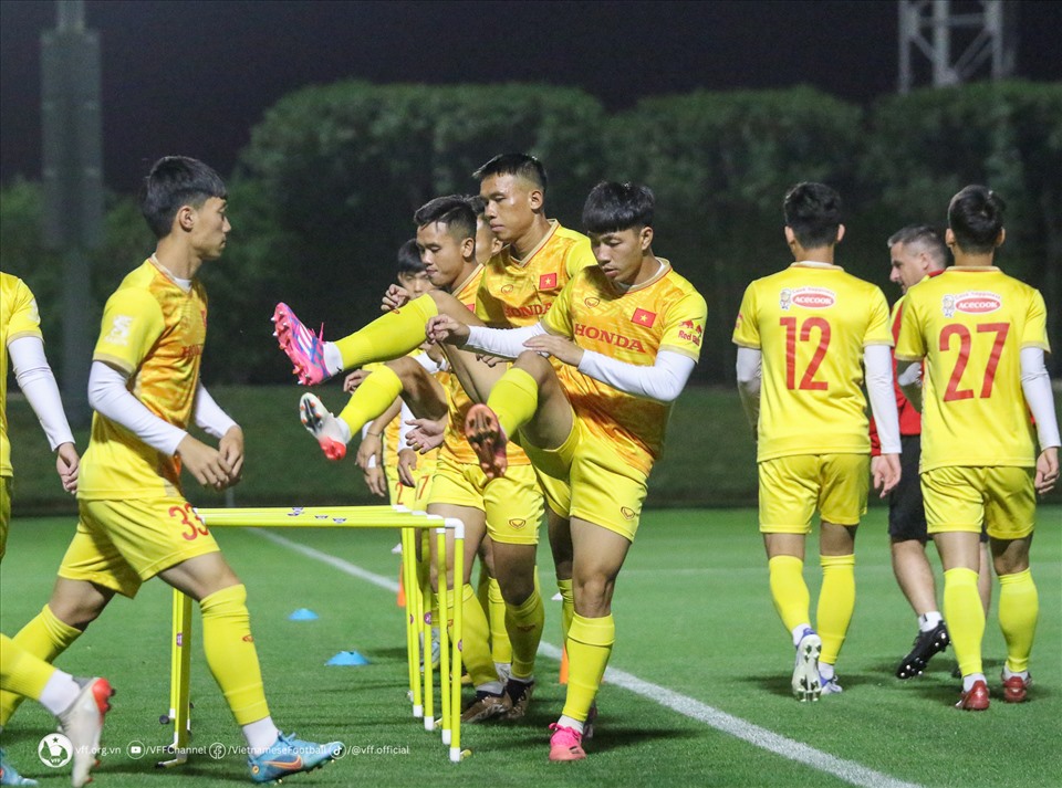 Buổi tập cuối cùng của U23 Việt Nam. Ảnh: VFF