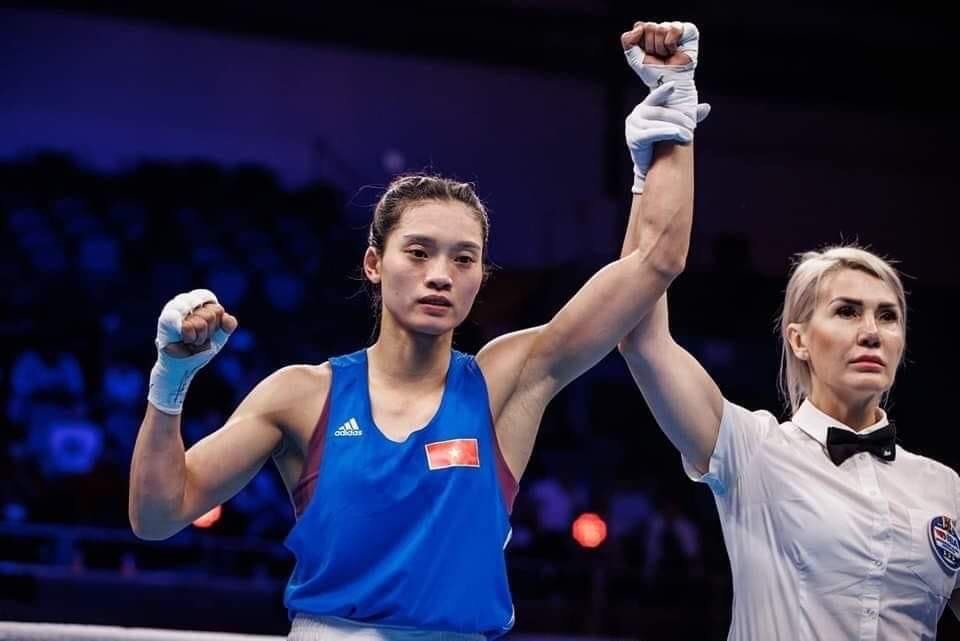 Võ sĩ Nguyễn Thị Tâm giành vé tham dự Olympic 2024 khi lọt vào chung kết giải boxing nữ thế giới. Ảnh: Liên đoàn boxing thế giới