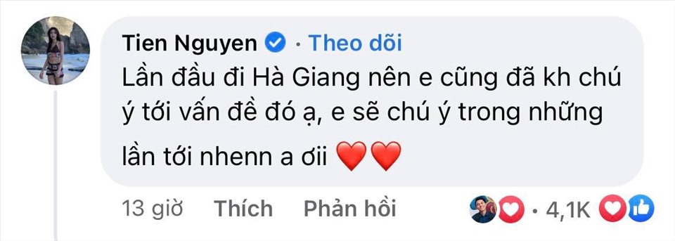 Phản hồi kịp thời của Thùy Tiên cho thấy thái độ lắng nghe và tiếp thu góp ý của cô nàng.