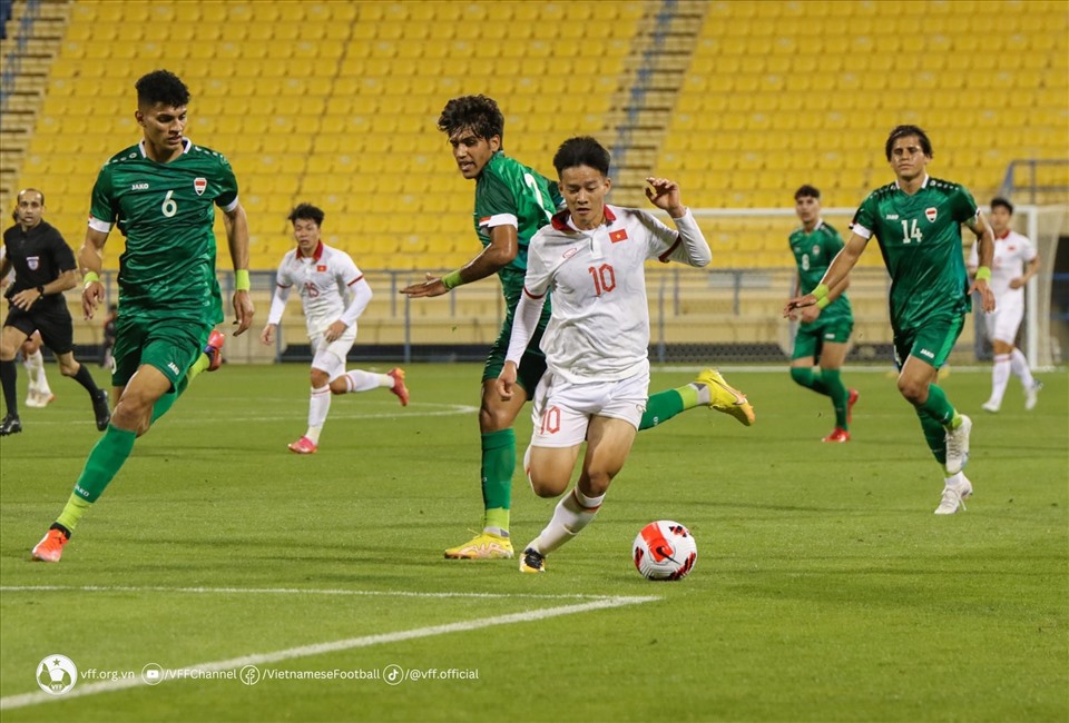 U23 Việt Nam phần nào cải thiện tâm lý trước trận đấu gặp U23 UAE. Ảnh: VFF